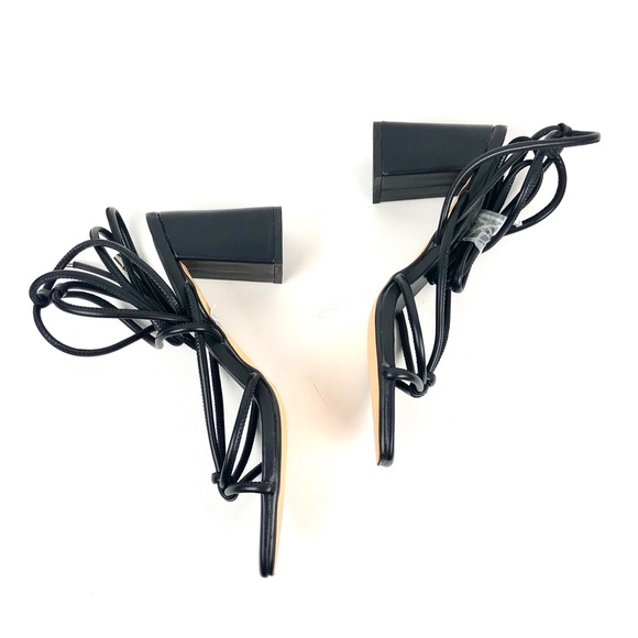 NIB Lemonade ‘Ballerine’ Knotted Strappy Square Toe Block Heel - Picture 8 of 16